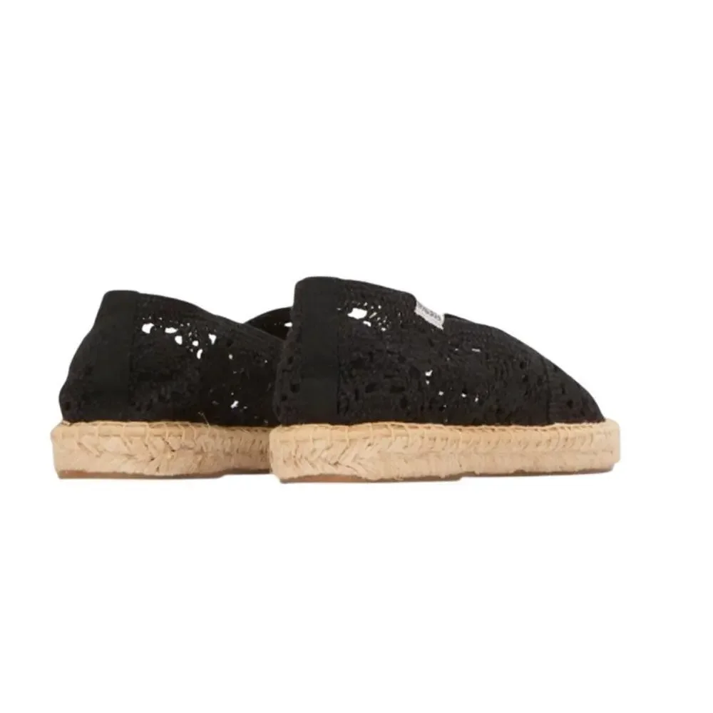 Soludus Women's Noche Black The Original Espadrille Flats Size 8-8.5